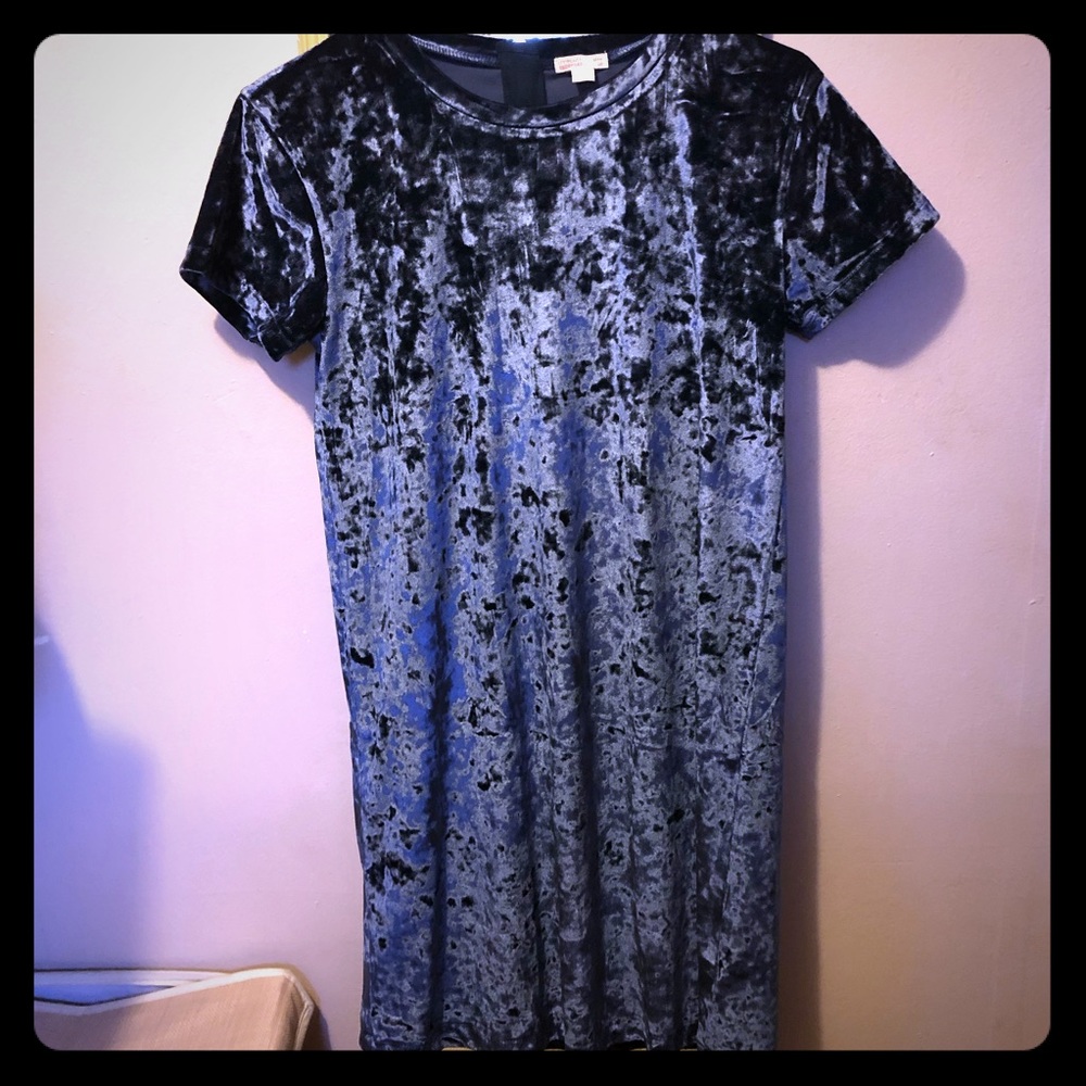 NWT J. Crew crushed velvet t-shirt dress